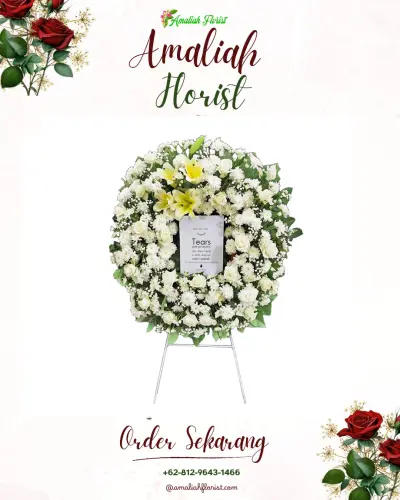 Krans Bunga Duka Cita di Kebun Tebeng
